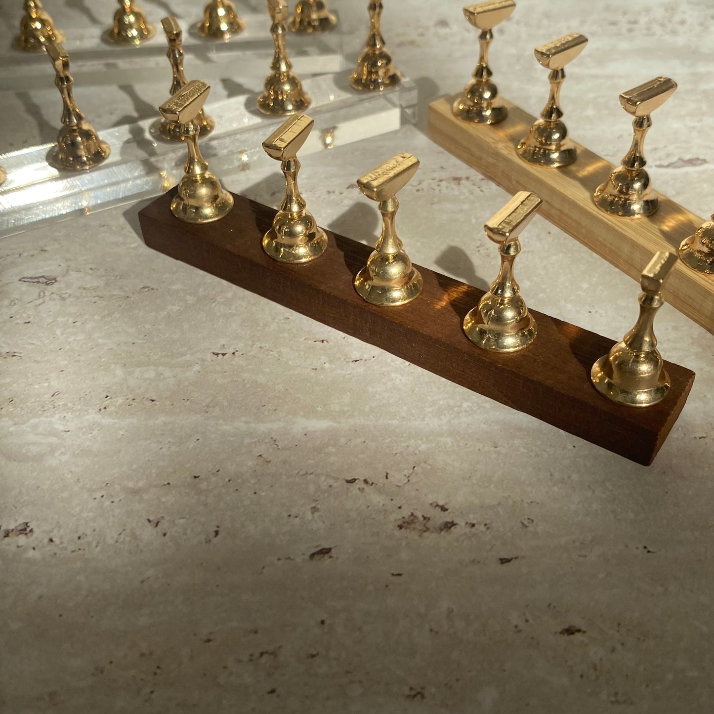 【即納品】brown wood simple tip stand gold LVS267BBチップスタンド(プライベートサロン サロン サロン小物)