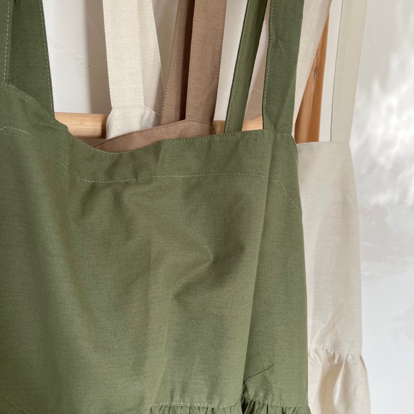 【즉납품】 에버그린 개더 앞치마 LVS141G 살롱 워크