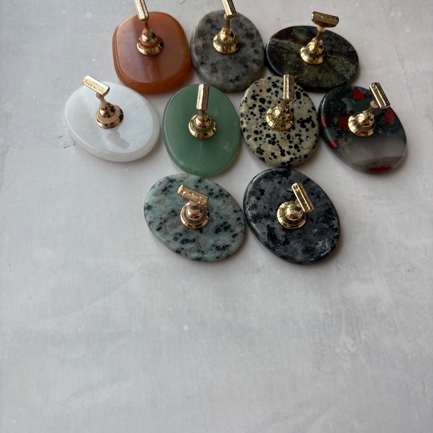 【即納品】 beige speckled stone E flat tip stand original LVS258E チップスタンド 天然石