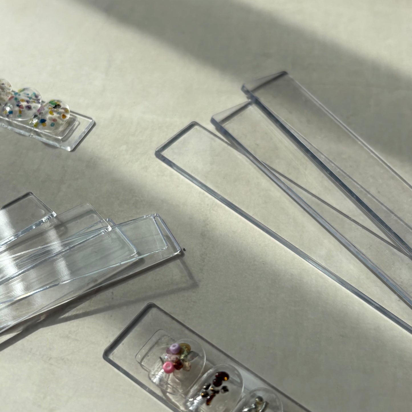 【即納品】ロング サンプルチップ プレート 12枚 マグネット無し アクリルプレート(ネイルサンプル ネイル素材 ディスプレイ)