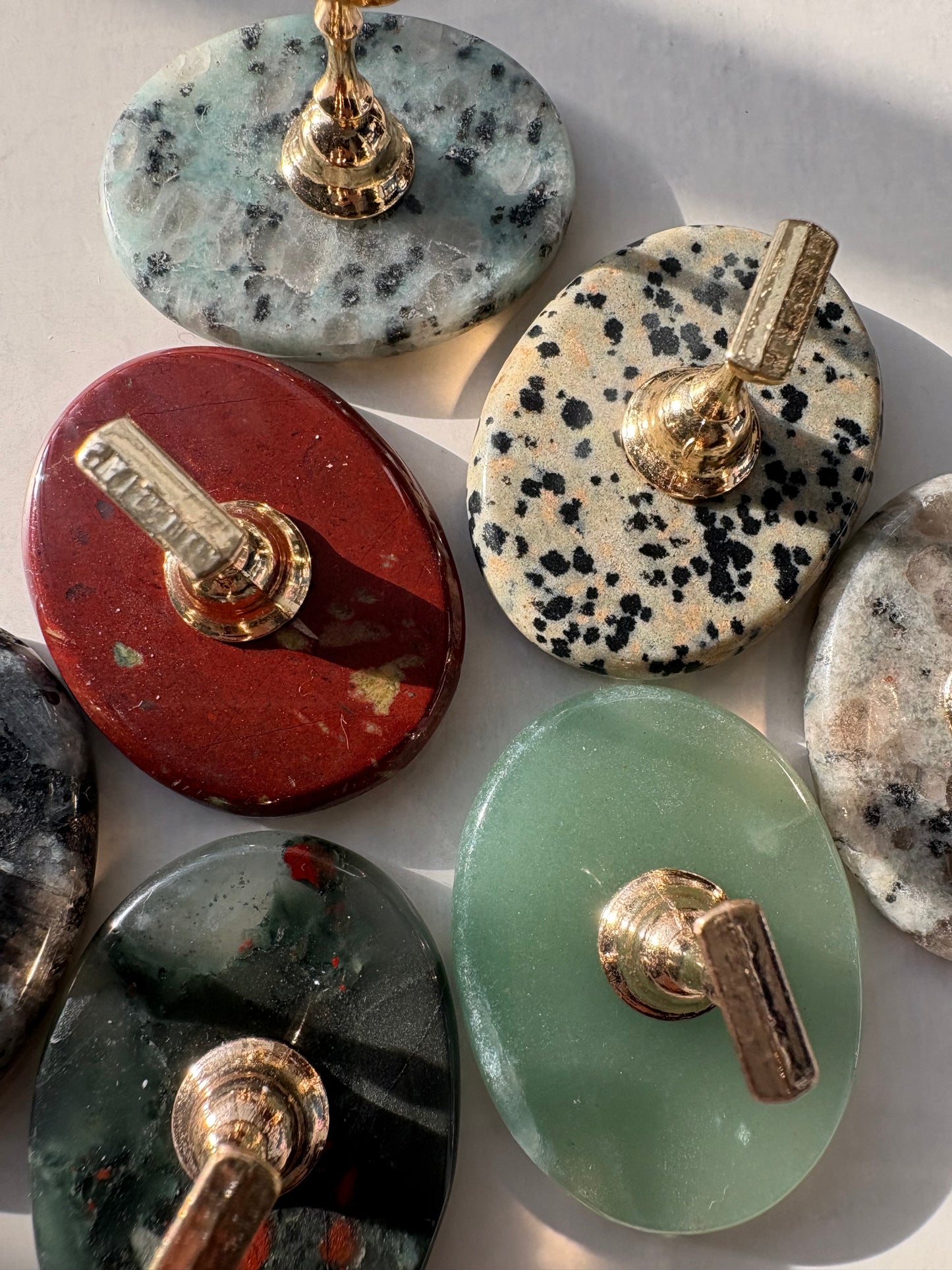 【即納品】 37 D blood stone flat tip stand original LVS258D 天然石