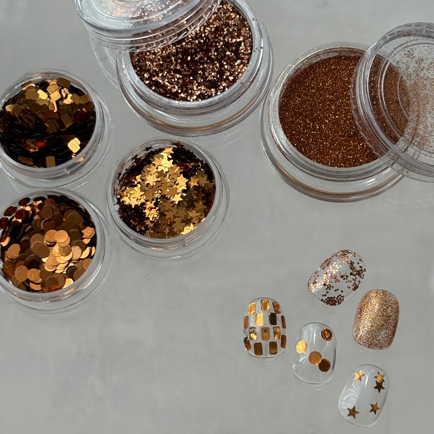 【即納品】 copper glitter hologram 2SETネイルパーツLVSN1297G2