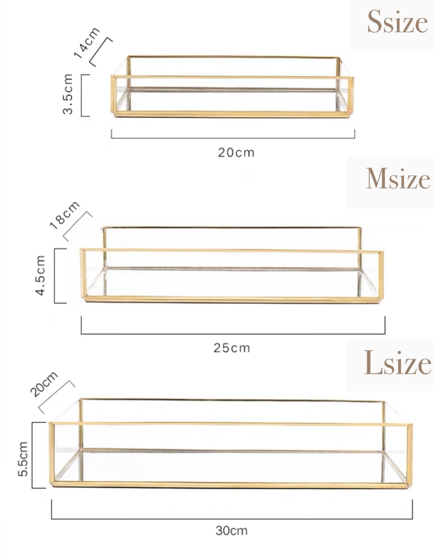 【即納品】gold frame display tray Lsize LVS411GL