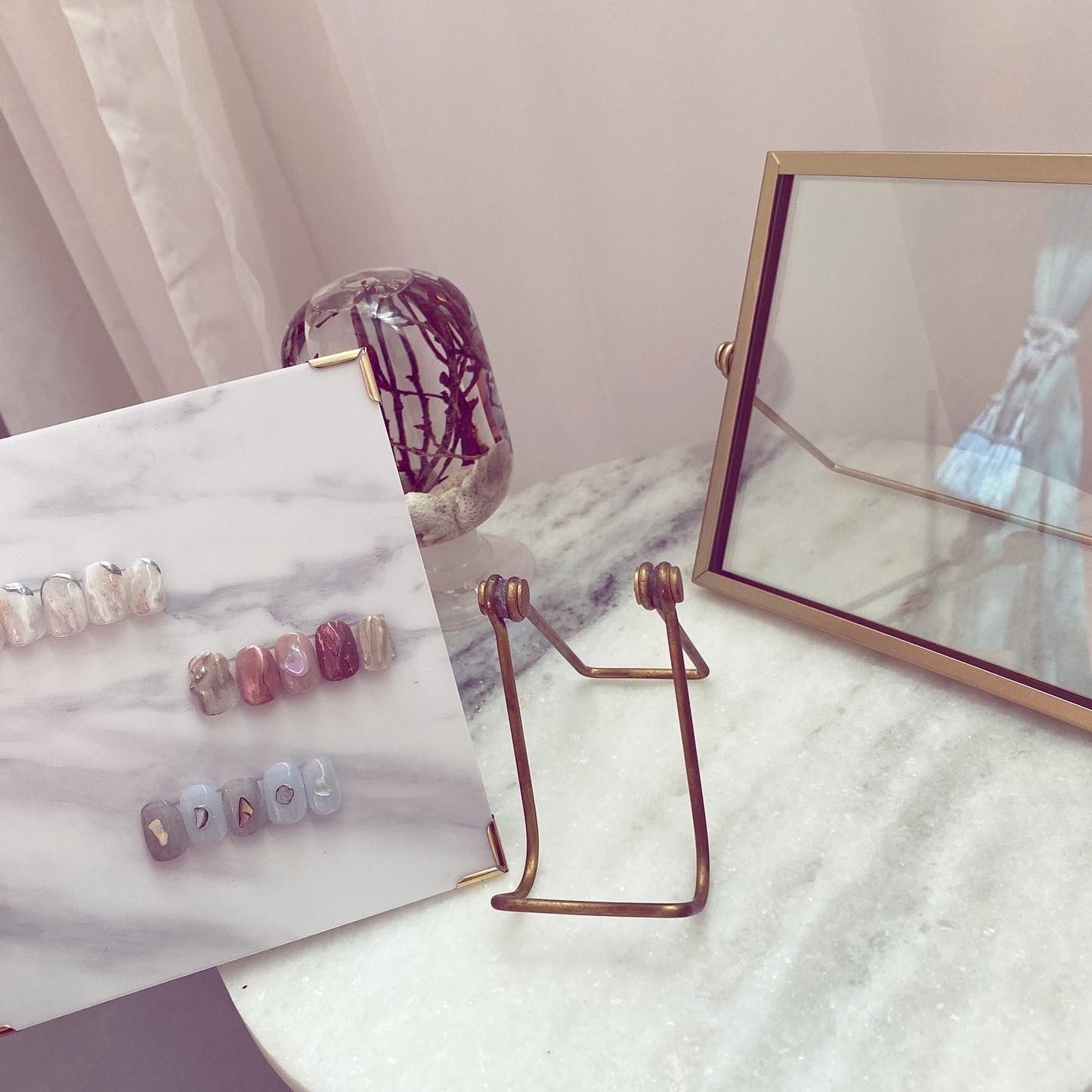 【即納品】 brass stand ディスプレイスタンド ネイル素材 ディスプレイ 真鍮 LVS435