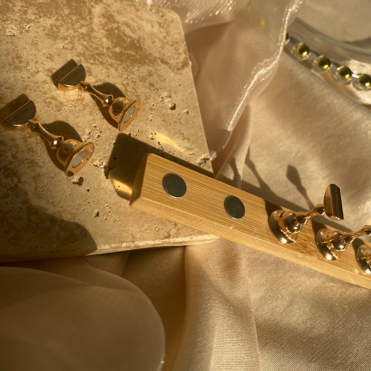 【即納品】natural wood simple tip stand gold LVS267B チップスタンド(プライベートサロン サロン サロン小物)