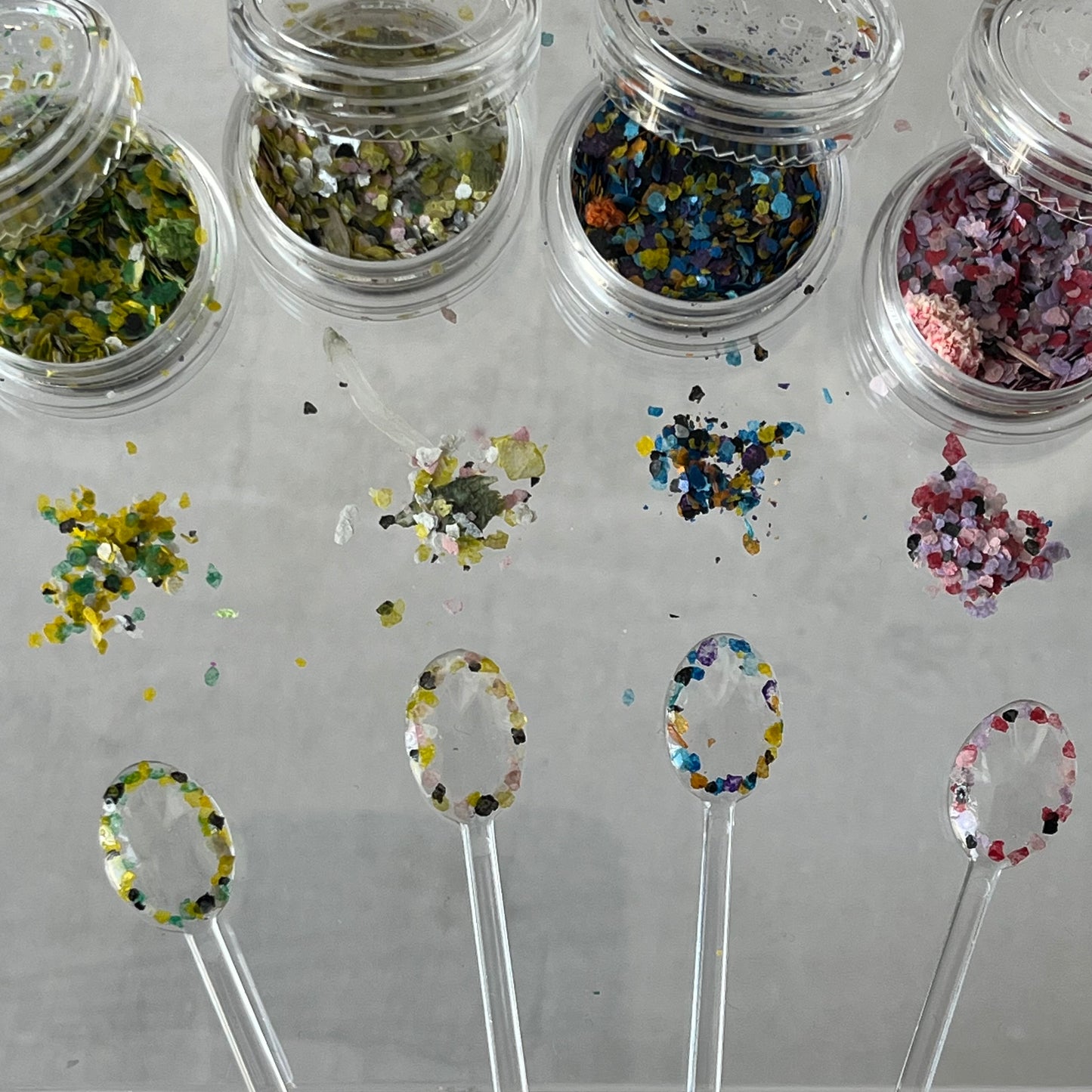 【즉납품】 A colorful flakes 4SET LVSN1270SET4 네일 파트