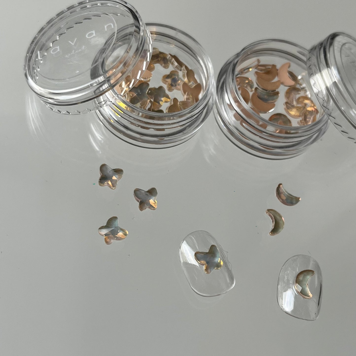 【즉납품】 milky motif 대 butterfly & moon 2SET LVSN1286B