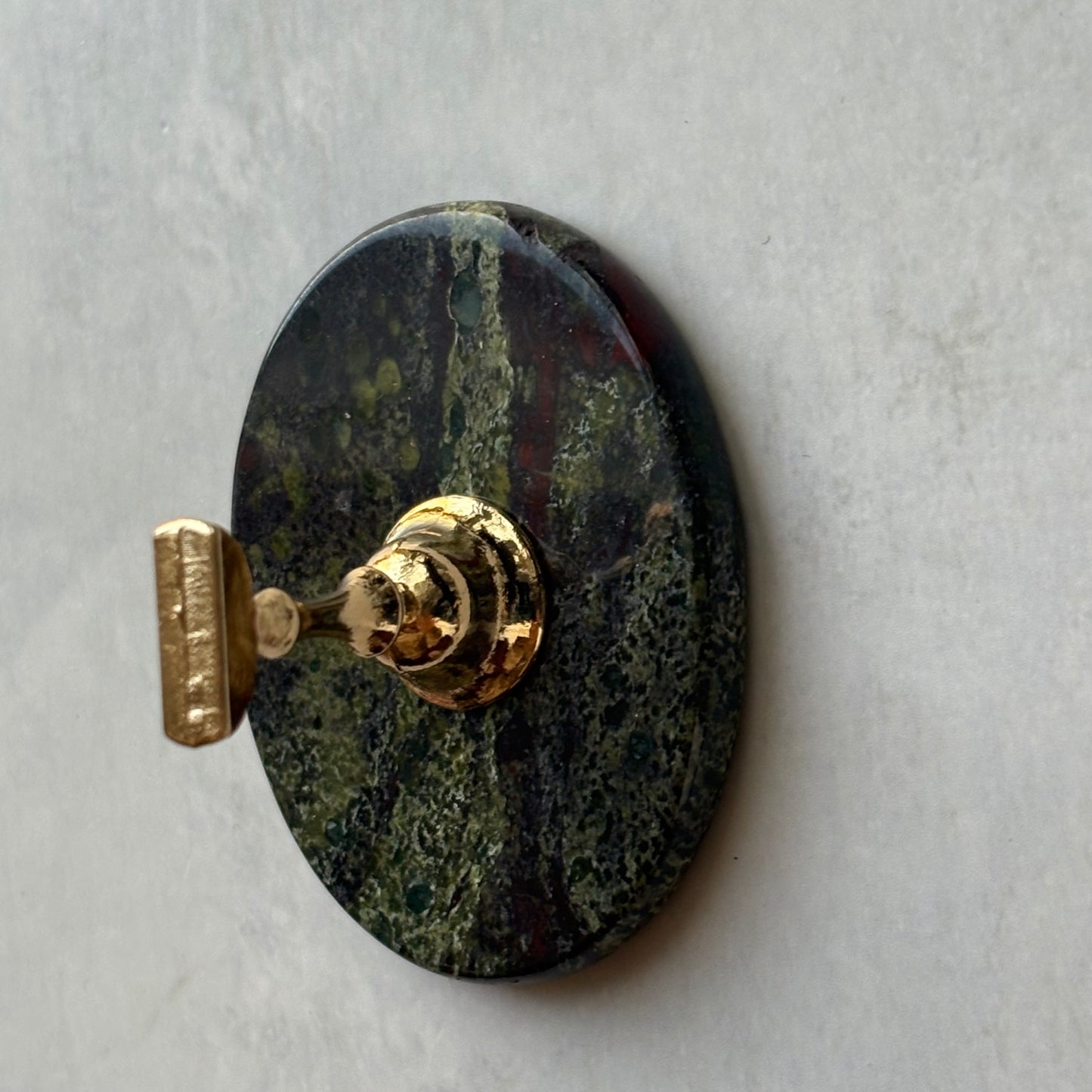 【即納品】	32 D blood stone  flat tip stand original  LVS258D	 天然石