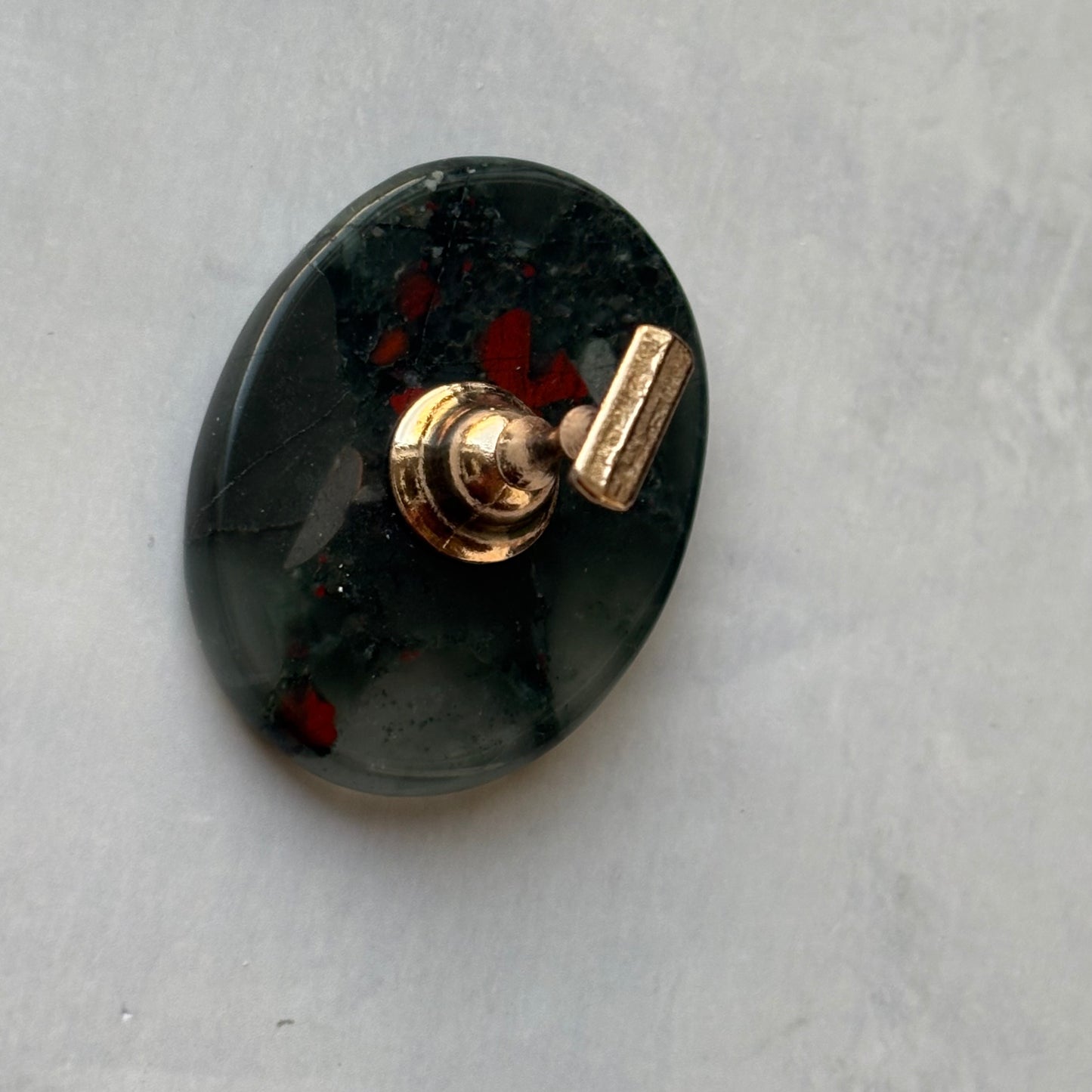 【即納品】	40 D blood stone  flat tip stand original  LVS258D	 天然石