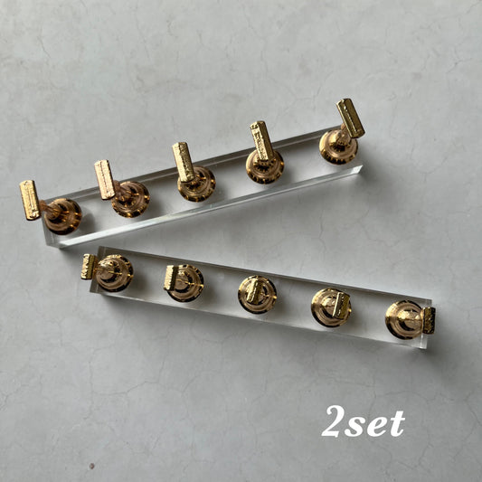 【即納品】2set gold tip stand vintage LVS250G  LVS250GS( ネイル プライベートサロン サロン サロン小物)