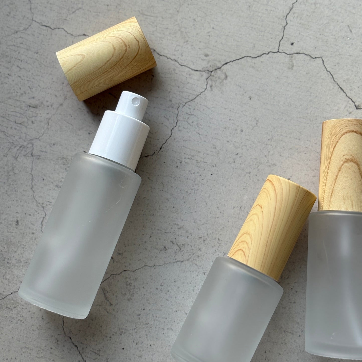 【即納品】wood bottle  50ml     スプレーボトル　LVS600W50