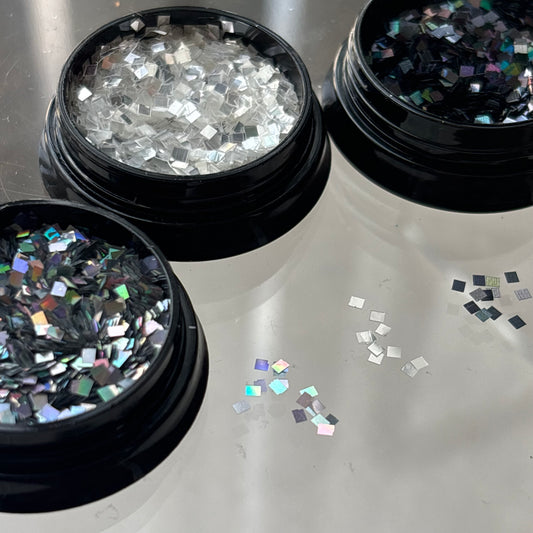 【即納品】square hologram 3set   スクエアホログラム LVSN1236 アソートセット　ネイルパーツ