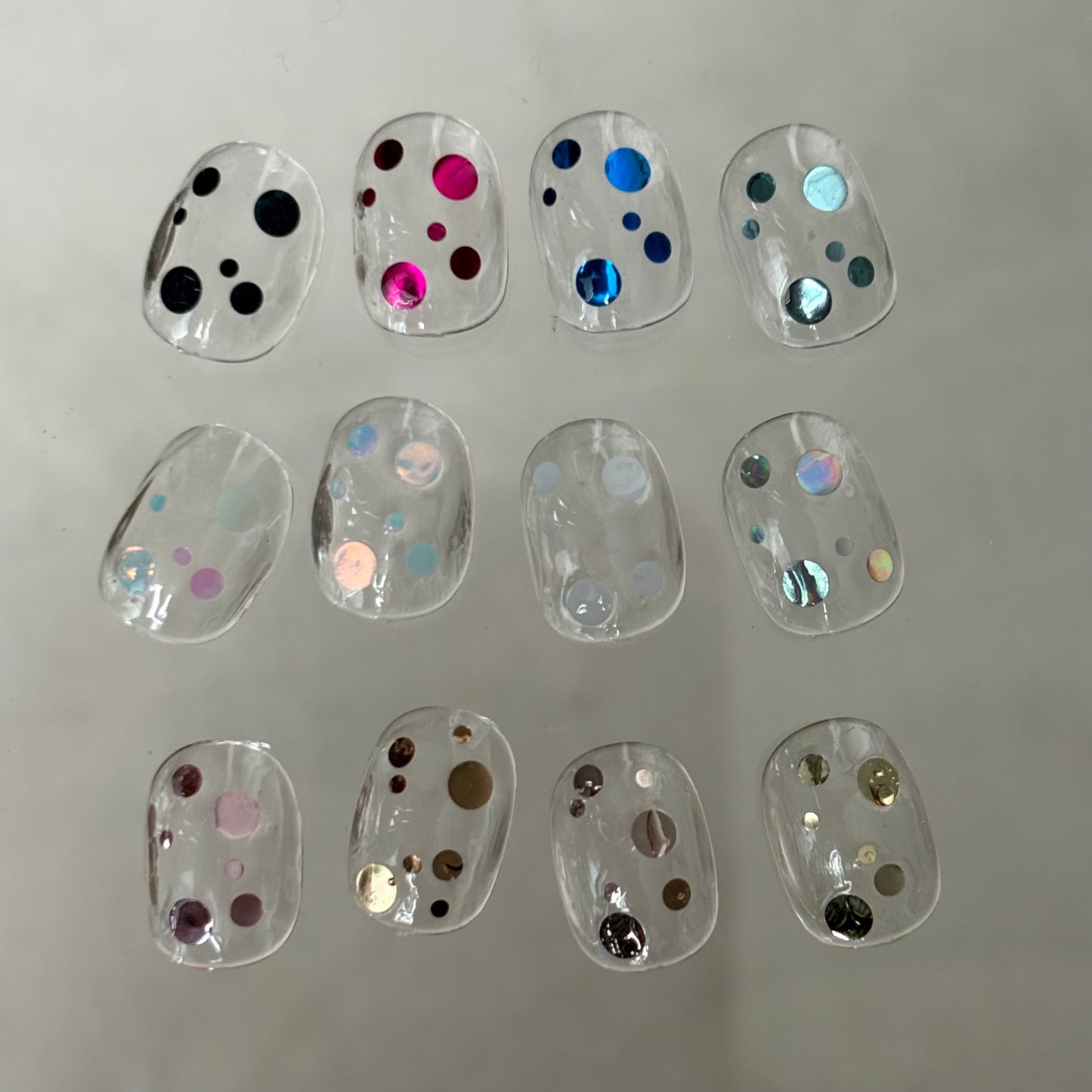 【即納品】	12color SET ホログラムドット  3.2.1mm  LVSN1400SET12