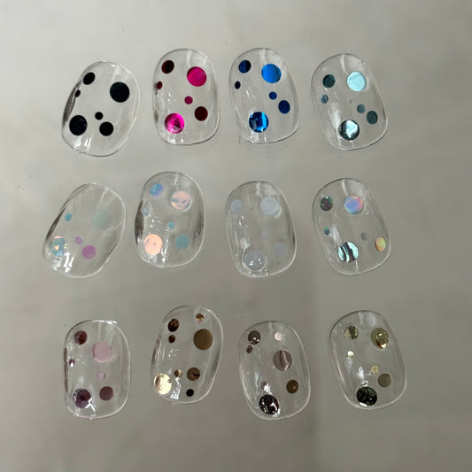 【即納品】	12color SET ホログラムドット  3.2.1mm  LVSN1400SET12