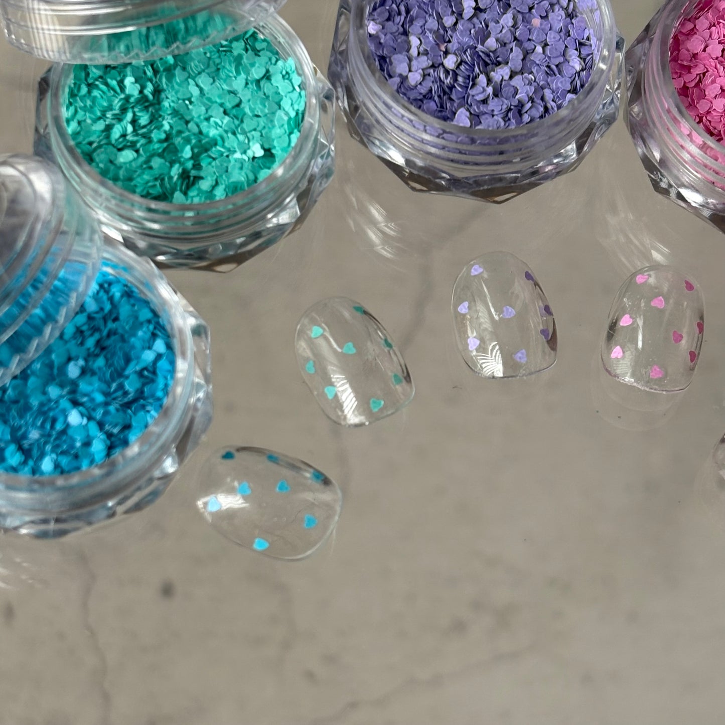 【即納品】	pastel small heart 6SET LVSN1294H6P ホログラム