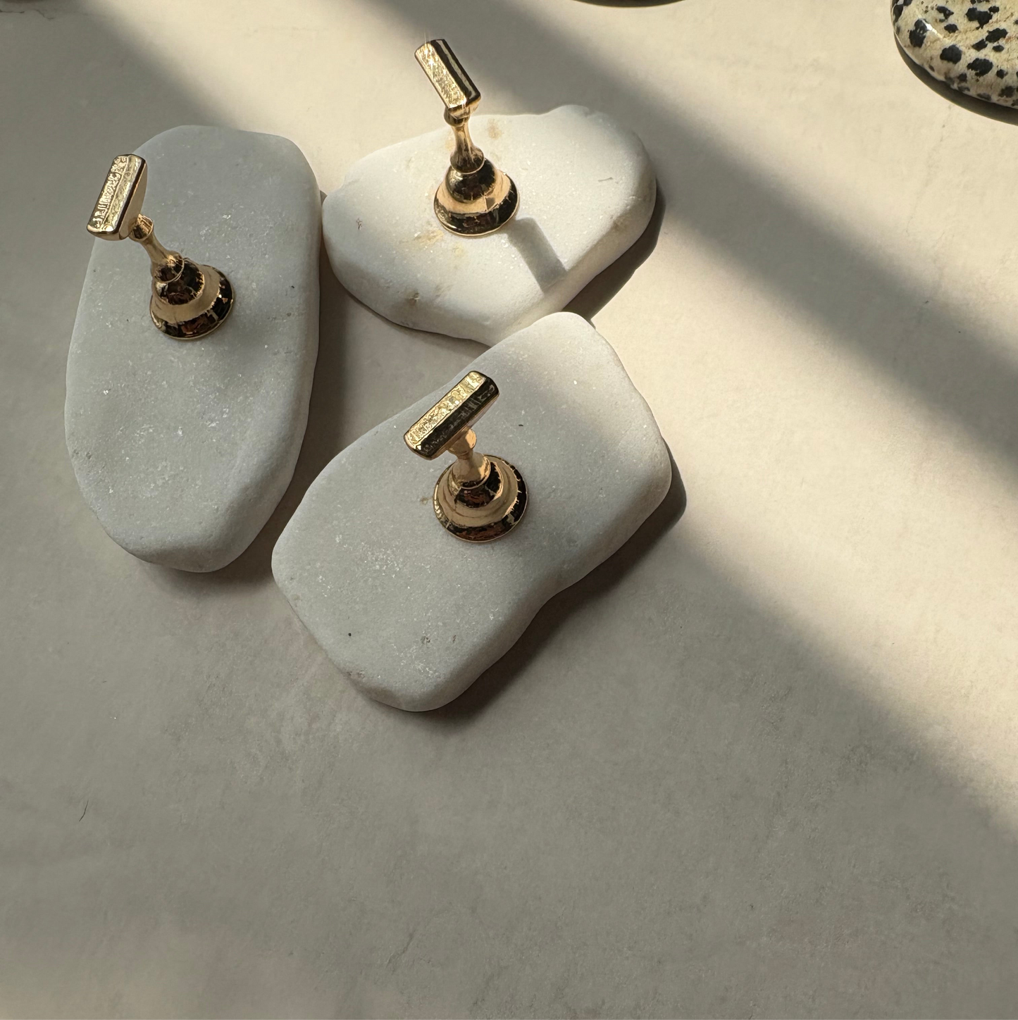 【即納品】	3 smoke stone  flat tip stand original  チップスタンド 天然石