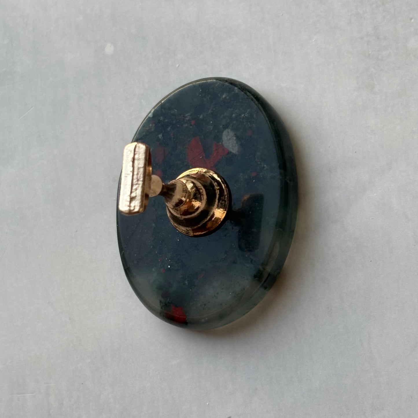 【即納品】	40 D blood stone  flat tip stand original  LVS258D	 天然石