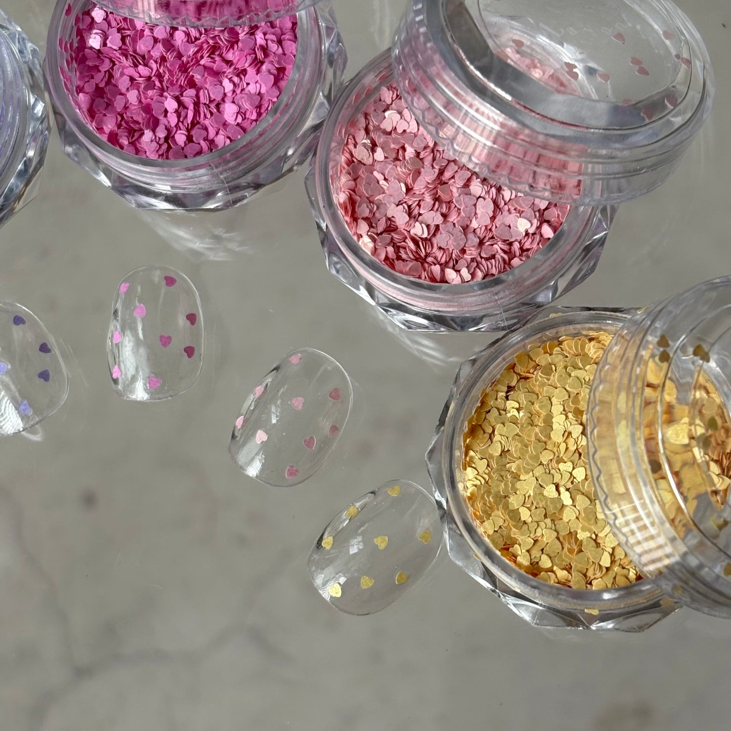 【即納品】	pastel small heart 6SET LVSN1294H6P ホログラム