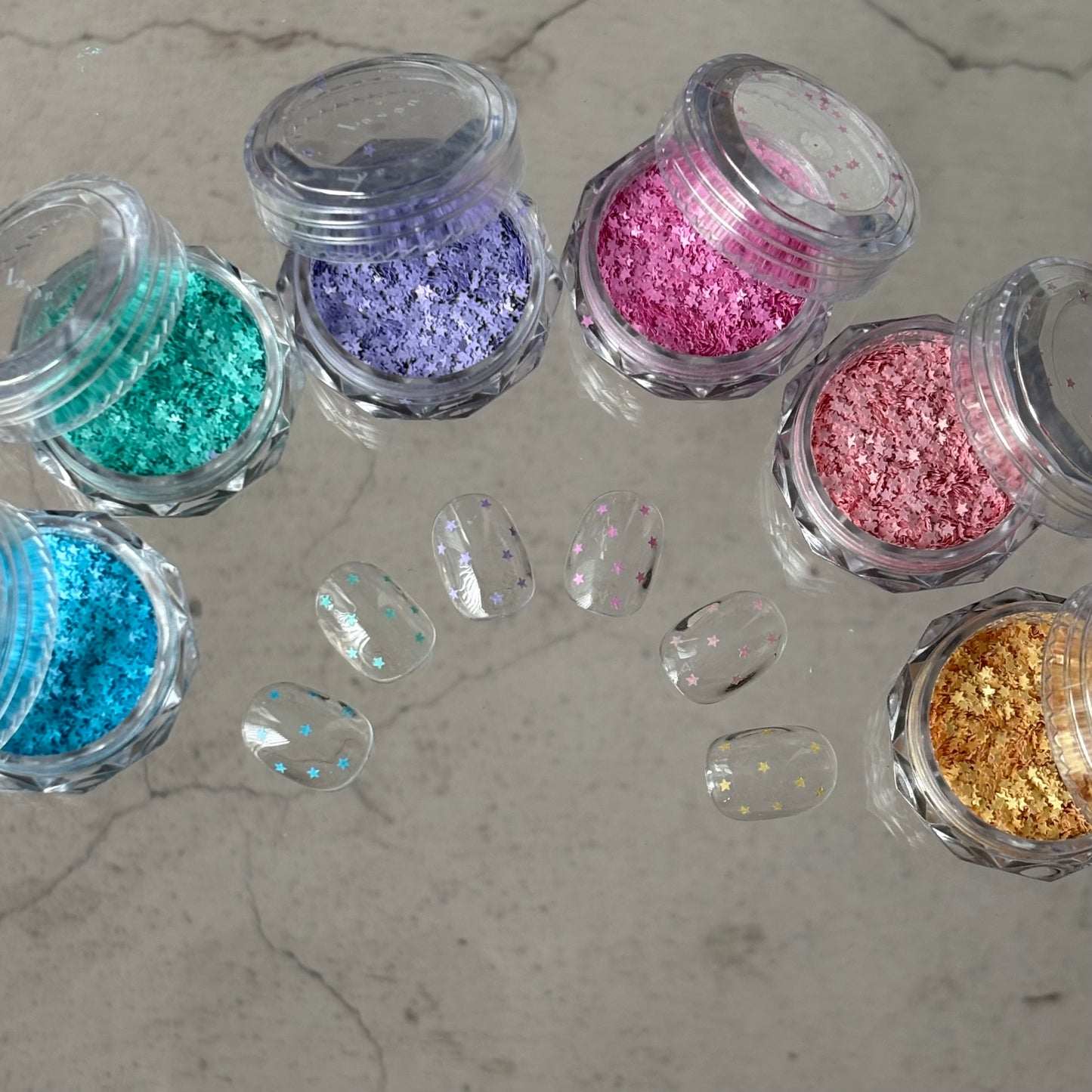 【即納品】	pastel small star 6SET LVSN1294S6P	ホログラム