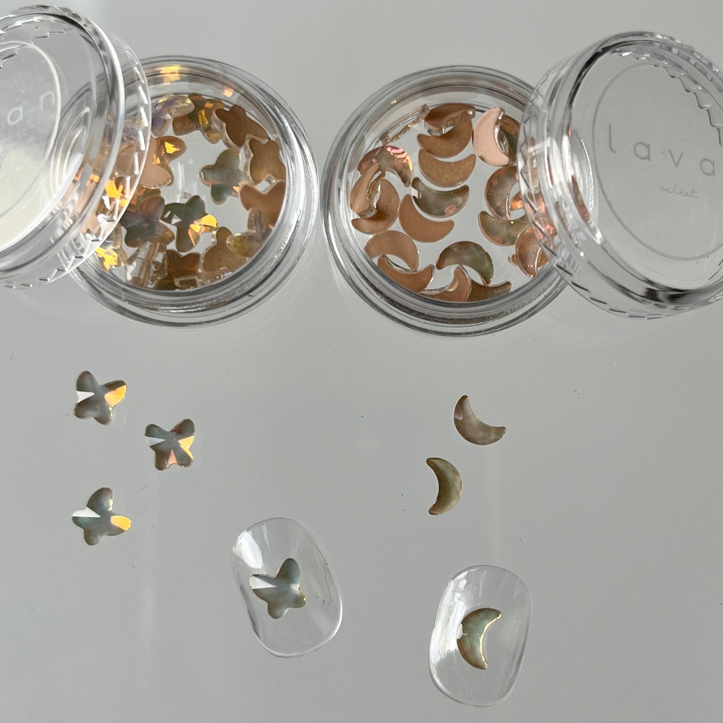 【즉납품】 milky motif 대 butterfly & moon 2SET LVSN1286B