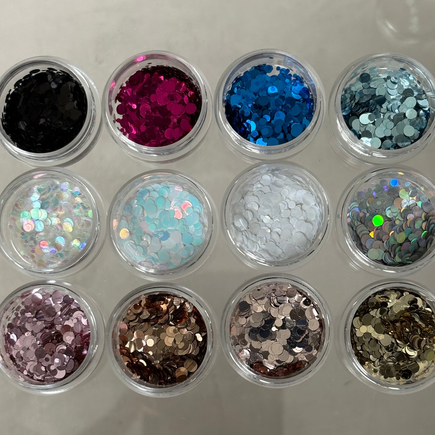 【即納品】	12color SET ホログラムドット  3.2.1mm  LVSN1400SET12