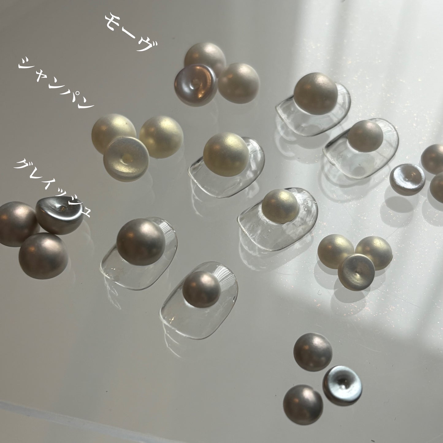 【即納品】smoky pearl   シャンパン 8mm　LVSN1335B88A