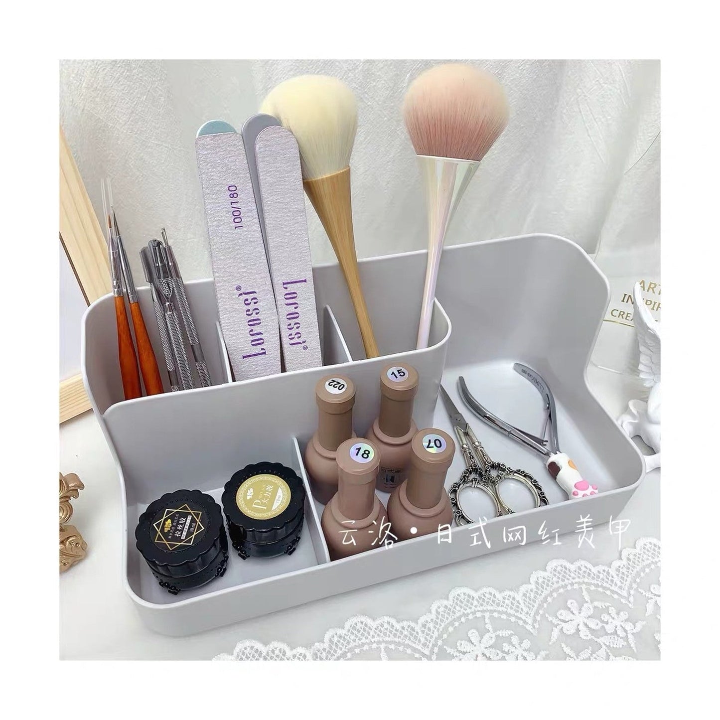 【즉납품】화이트 nail stand brush tip 3SET LVS575W LVS312GP LVS255NW