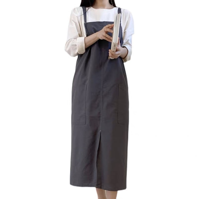 [Ready to ship] Ecru Strap Apron LVS140E Salon Work