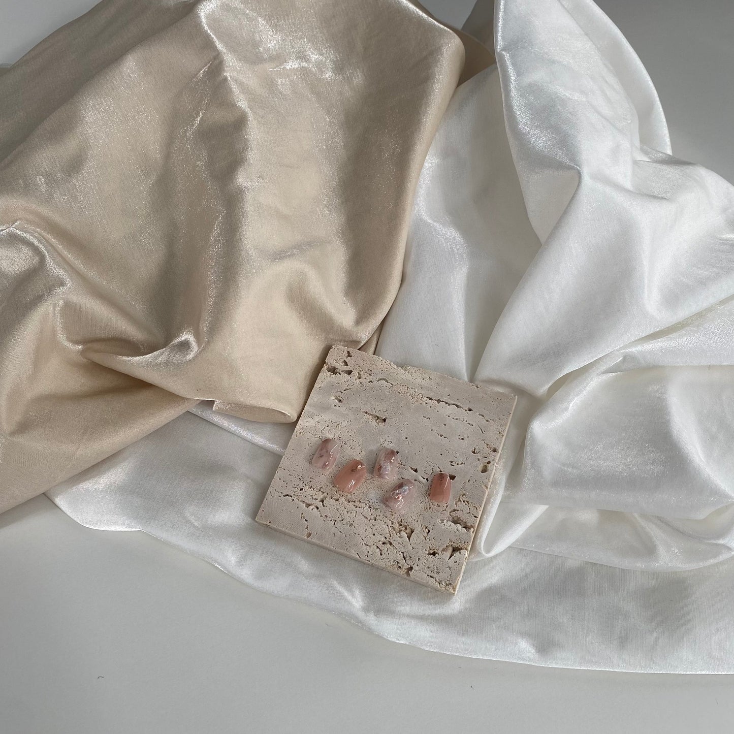 [Ready to ship] Silk textile beige photography cloth LVS111BE