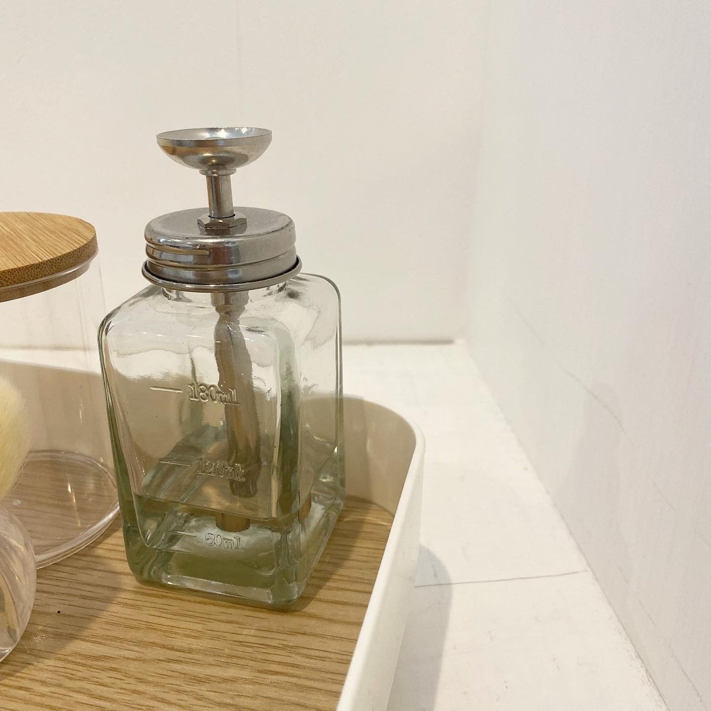 【즉납품】glass dispenser J타입 180ml 축 LVS222J180