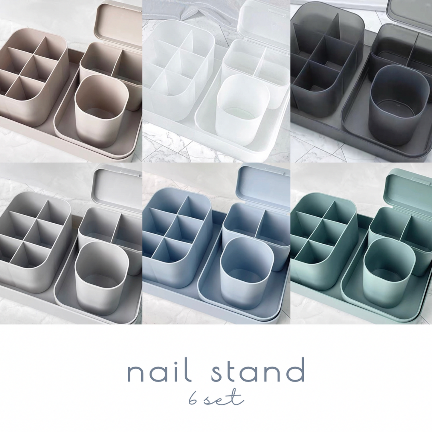 【即納品】nail stand 5set グレー　LVS511GY5